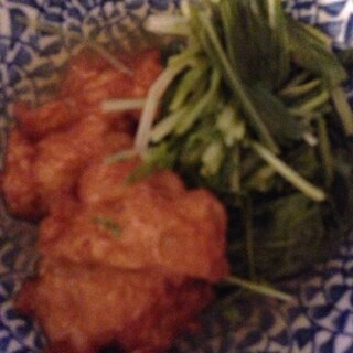 さつまあげと水菜の簡単煮